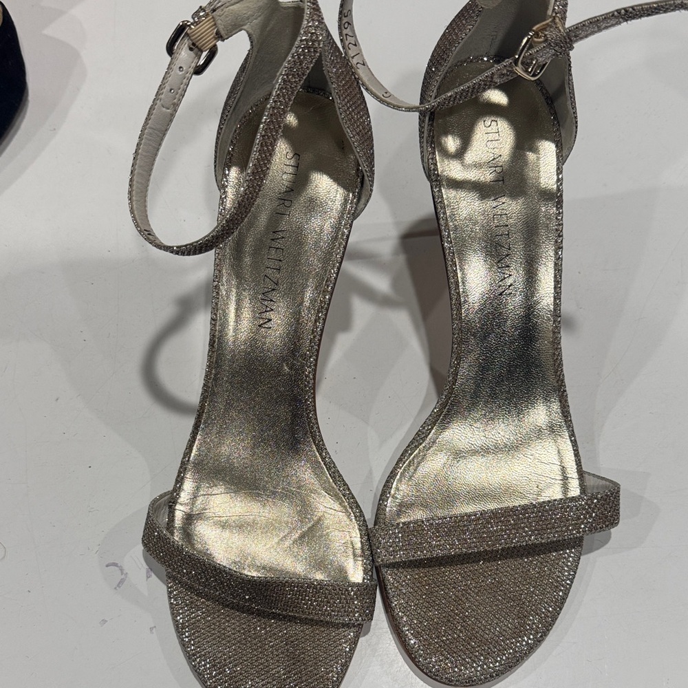 Stuart Weitzman Metallic Heeled Sandals
